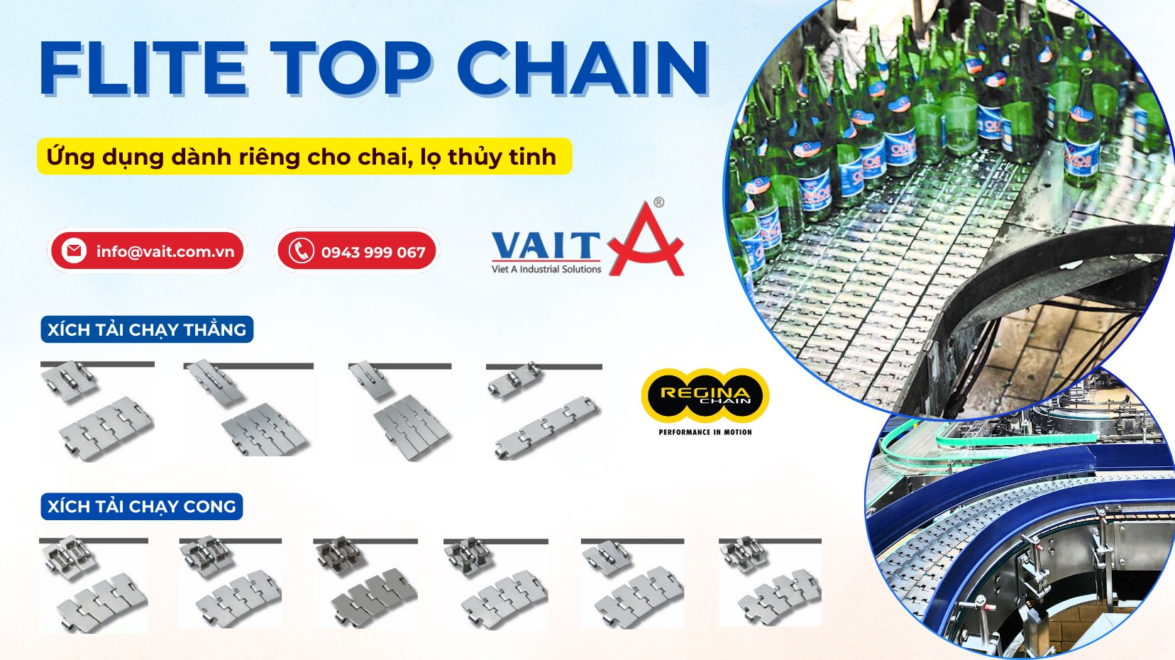 Các dòng xích tải Regina