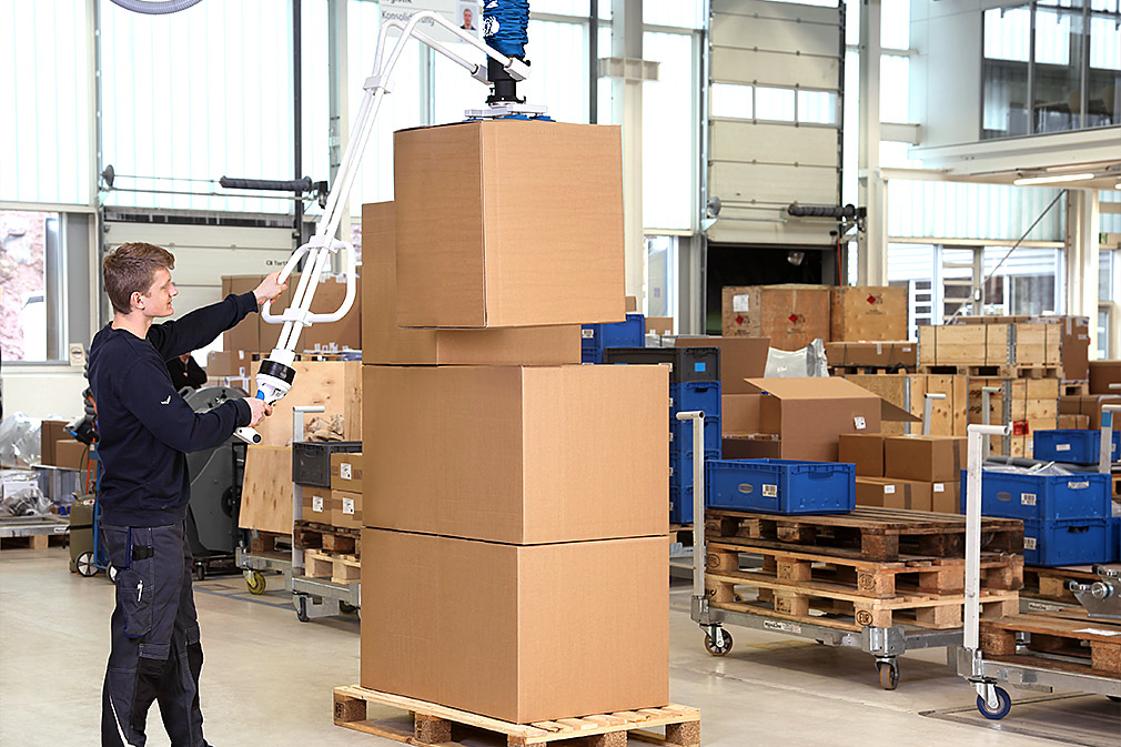 thiết bị nâng thùng carton bằng chân không trên cao - Hight stack