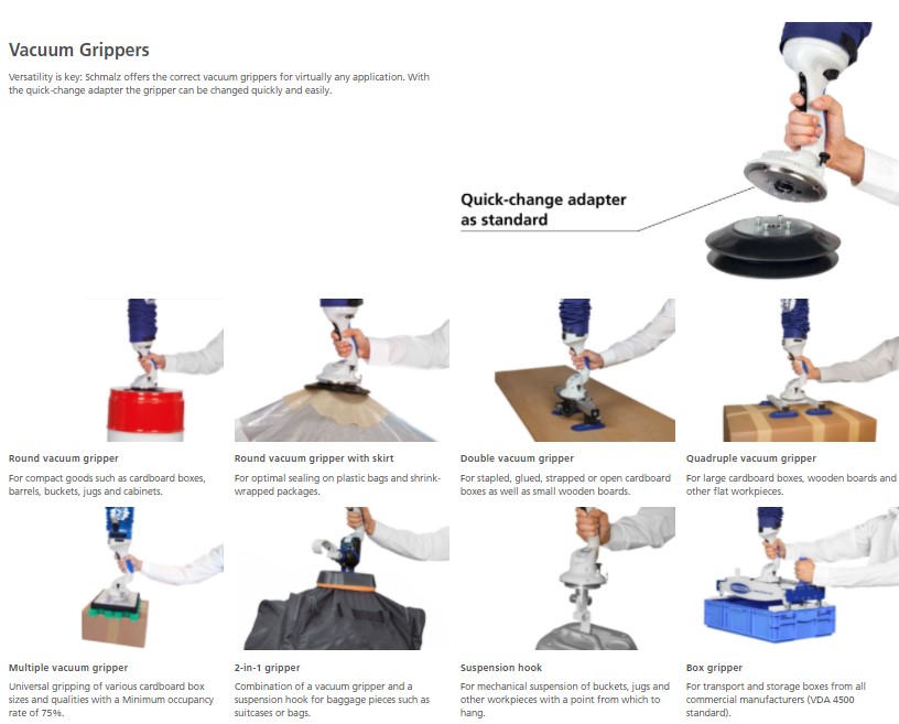 Ứng dụng của thiết bị nâng chân không