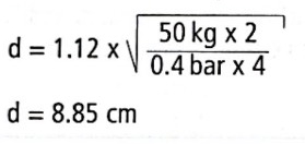 công thức tính núm hút chân không