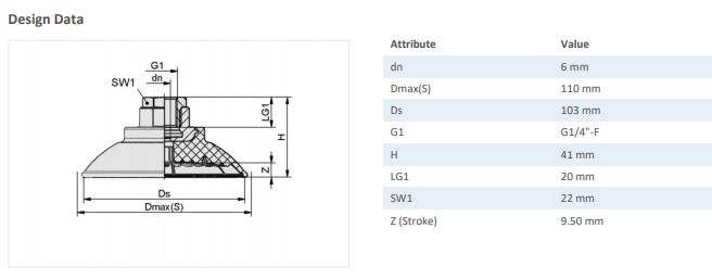 FLAT SUCTION PAD - 10.01.01.11471