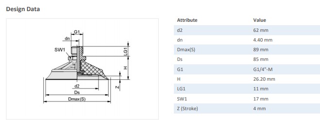 FLAT SUCTION PAD - 10.01.01.11775