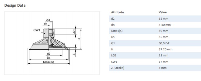 FLAT SUCTION PAD - 10.01.01.11776