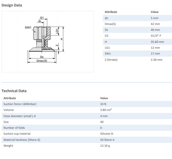 FLAT SUCTION PAD - 10.01.01.12774