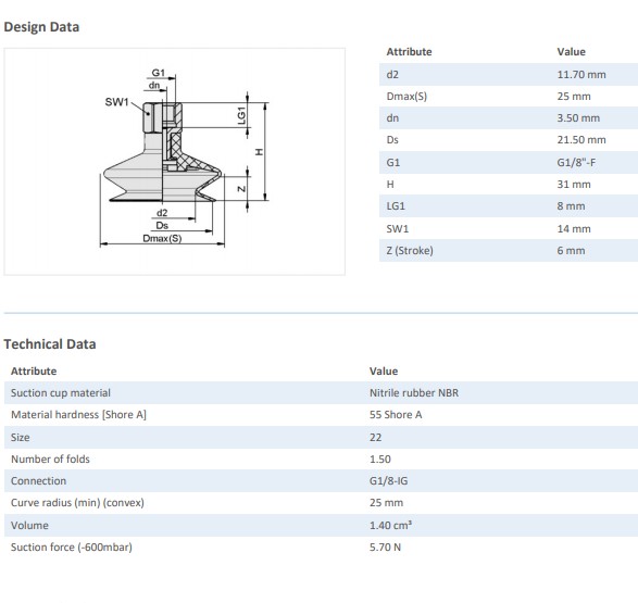 NÚM HÚT CHÂN KHÔNG - 10.01.06.00063 - Phụ kiện thiết bị nâng hạ chân không - Schmalz