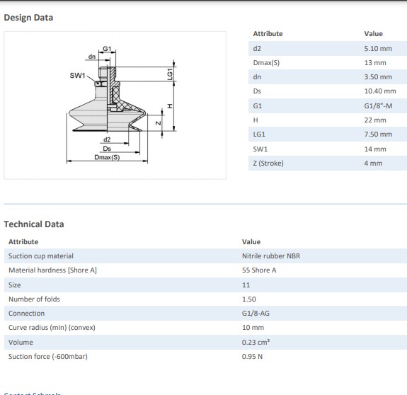 BELLOWS SUCTION PAD - 10.01.06.00075 - Phụ kiện thiết bị nâng hạ chân không - Schmalz