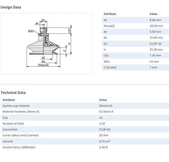 NÚM HÚT CHÂN KHÔNG - 10.01.06.00087 - Phụ kiện thiết bị nâng hạ chân không - Schmalz