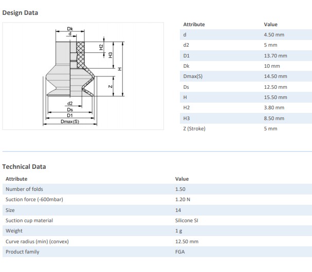 NÚM HÚT CHÂN KHÔNG - 10.01.06.00371 - Phụ kiện thiết bị nâng hạ chân không, thiết bị nâng công nghiệp - Schmalz