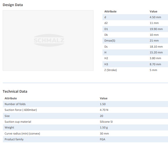 NÚM HÚT CHÂN KHÔNG - 10.01.06.00374 - Phụ kiện thiết bị nâng hạ chân không, thiết bị nâng côngnghiệp - Schmalz