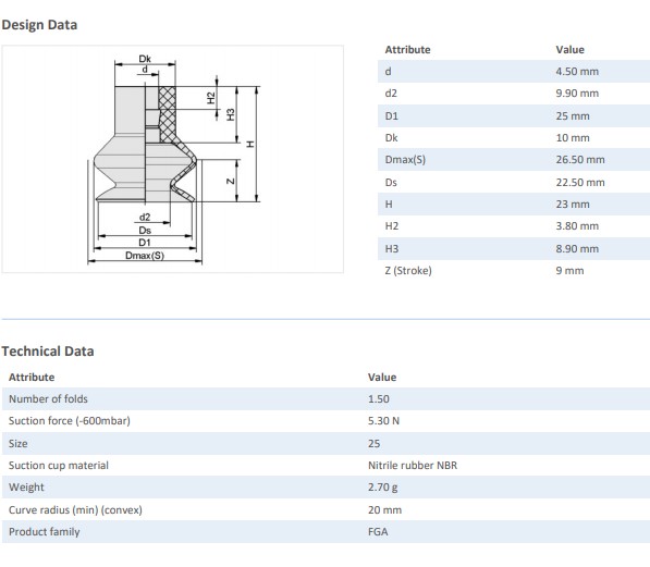 NÚM HÚT CHÂN KHÔNG - 10.01.06.00376 - Phụ kiện thiết bị nâng hạ chân không, thiết bị nâng công nghiệp - Schmalz