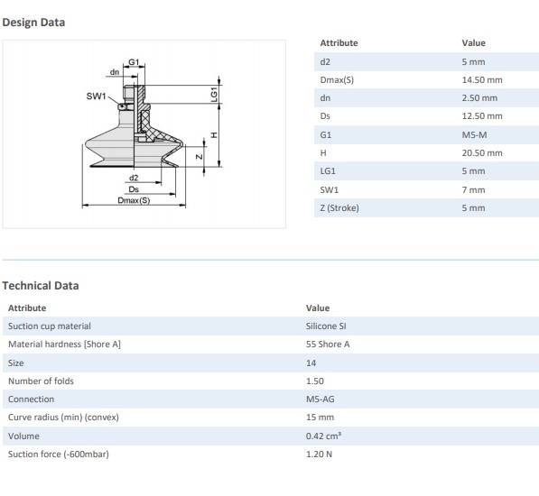 BELLOWS SUCTION CUP - 10.01.06.00382 - Phụ kiện thiết bị nâng hạ chân không, thiết bị nâng công nghiệp - Schmalz