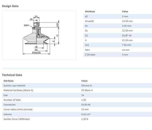 NÚM HÚT CHÂN KHÔNG - 10.01.06.00384 - Phụ kiện thiết bị nâng hạ chân không, thiết bị nâng công nghiệp - Schmalz