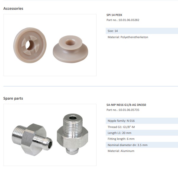 NÚM HÚT CHÂN KHÔNG - 10.01.06.00384 - Phụ kiện thiết bị nâng hạ chân không, thiết bị nâng công nghiệp - Schmalz