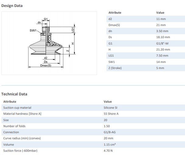 NÚM HÚT CHÂN KHÔNG - 10.01.06.00393 - Phụ kiện thiết bị nâng hạ chân không, thiết bị nâng công nghiệp - Schmalz