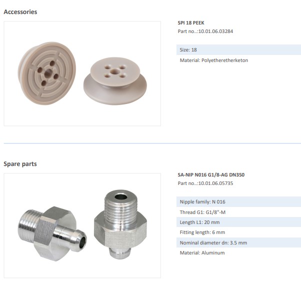 NÚM HÚT CHÂN KHÔNG - 10.01.06.00393 - Phụ kiện thiết bị nâng hạ chân không, thiết bị nâng công nghiệp - Schmalz