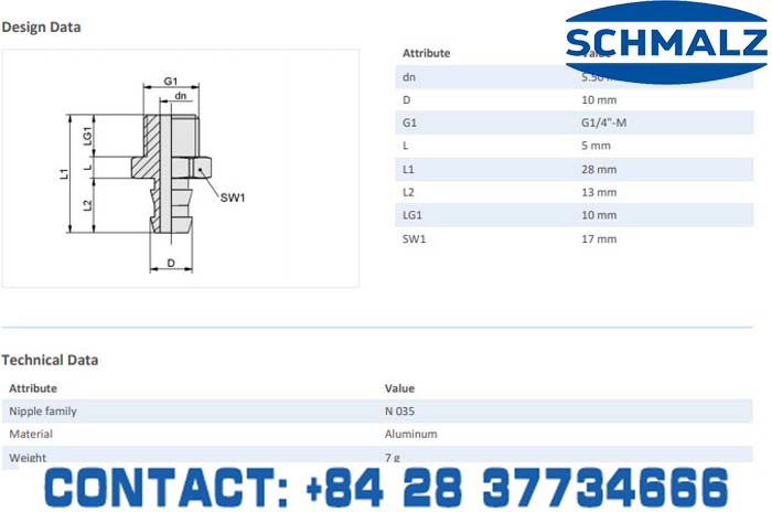 SUCTION CUP - 10.01.19.00024 - Phụ kiện thiết bị nâng hạ chân không, thiết bị nâng công nghiệp, Núm hút chân không - Schmalz