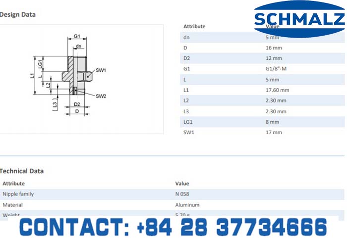 SUCTION CUP - 10.01.06.02249 - Phụ kiện thiết bị nâng hạ chân không, thiết bị nâng công nghiệp, Núm hút chân không - Schmalz
