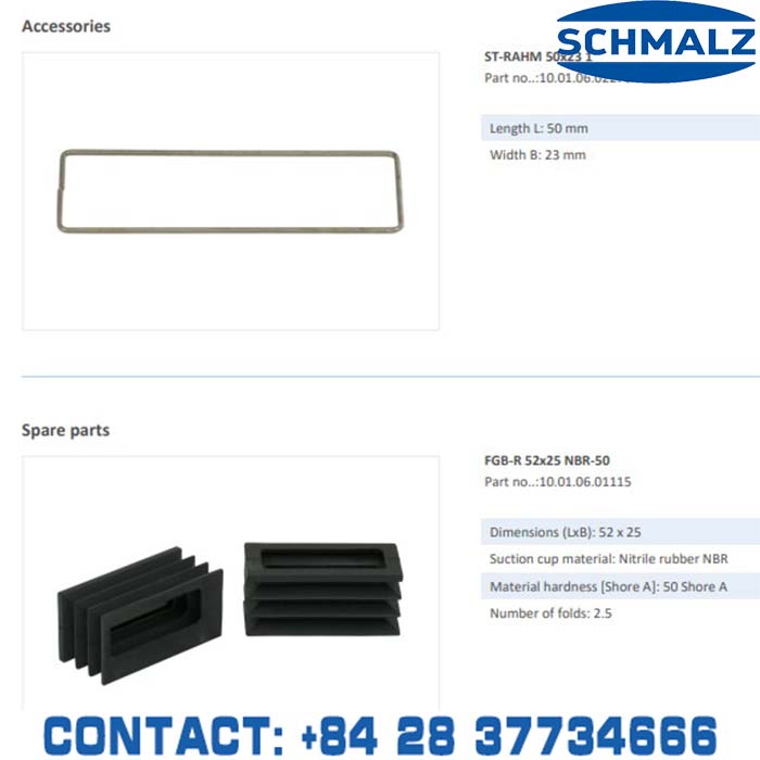 SUCTION CUP - 10.01.06.02281 - Phụ kiện thiết bị nâng hạ chân không, thiết bị nâng công nghiệp, Núm hút chân không - Schmalz