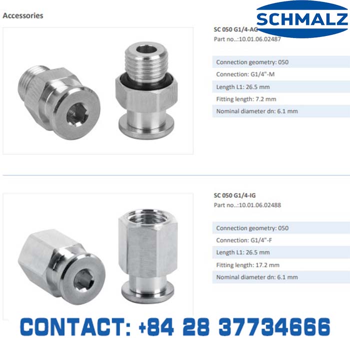 SUCTION CUP - 10.01.06.02455 - Phụ kiện thiết bị nâng hạ chân không, thiết bị nâng công nghiệp, Núm hút chân không - Schmalz