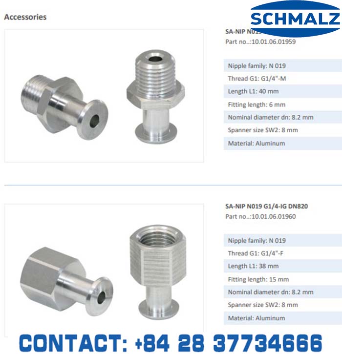 SUCTION CUP - 10.01.06.02474 - Phụ kiện thiết bị nâng hạ chân không, thiết bị nâng công nghiệp, Núm hút chân không - Schmalz