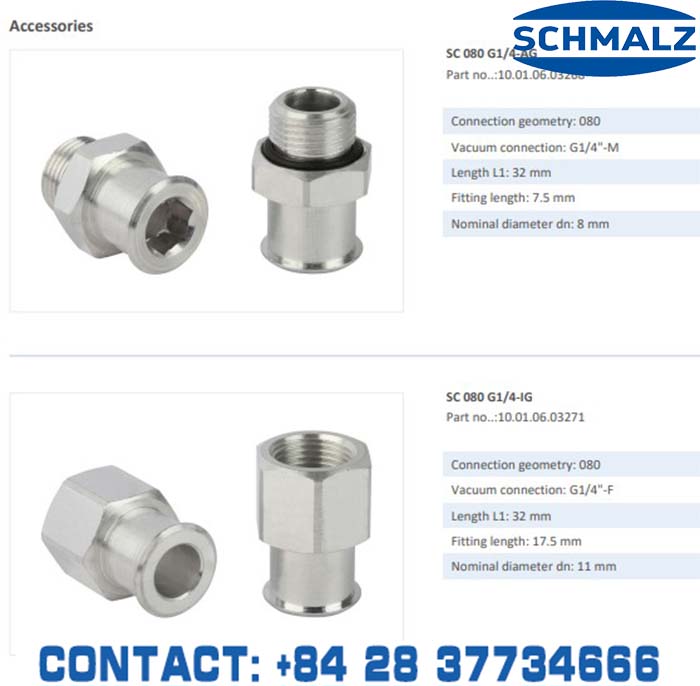 SUCTION CUP - 10.01.06.02588 - Phụ kiện thiết bị nâng hạ chân không, thiết bị nâng công nghiệp, Núm hút chân không - Schmalz