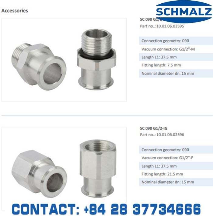 SUCTION CUP - 10.01.06.02590 - Phụ kiện thiết bị nâng hạ chân không, thiết bị nâng công nghiệp, Núm hút chân không - Schmalz