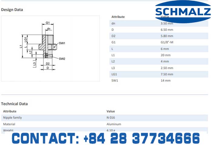 SUCTION CUP - 10.01.06.05735 - Phụ kiện thiết bị nâng hạ chân không, thiết bị nâng công nghiệp, Núm hút chân không - Schmalz