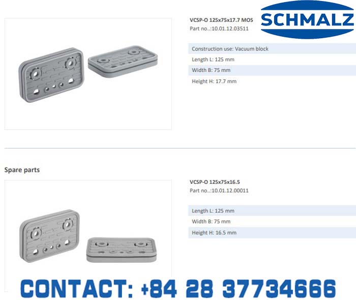 SUCTION CUP - 10.01.12.00211 - Vacuum Technology, Industrial Lifter in Vietnam, VACUUM SUCTION CUPS - Schmalz