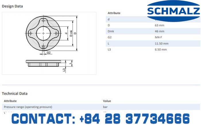 SUCTION CUP - 10.01.30.00017 - Phụ kiện thiết bị nâng hạ chân không, thiết bị nâng công nghiệp, Núm hút chân không - Schmalz
