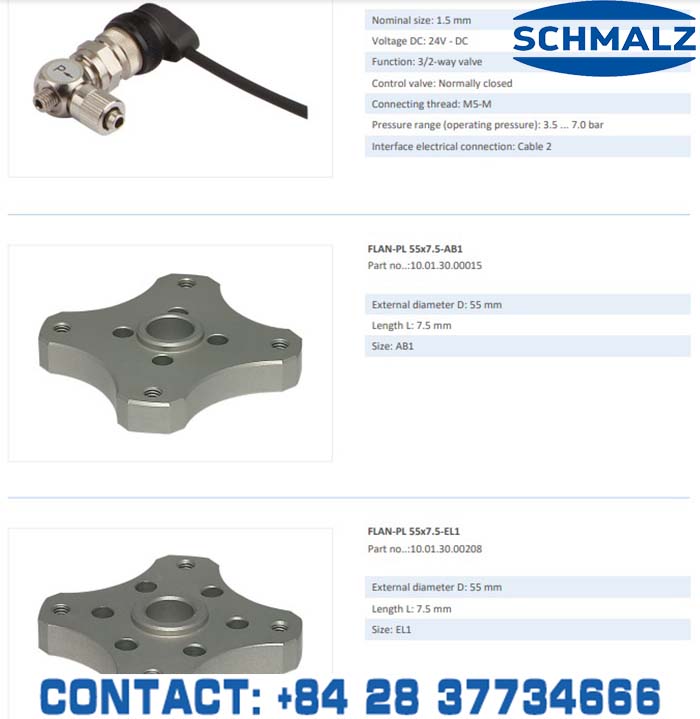 SUCTION CUP - 10.01.30.00194 - Phụ kiện thiết bị nâng hạ chân không, thiết bị nâng công nghiệp, Núm hút chân không - Schmalz