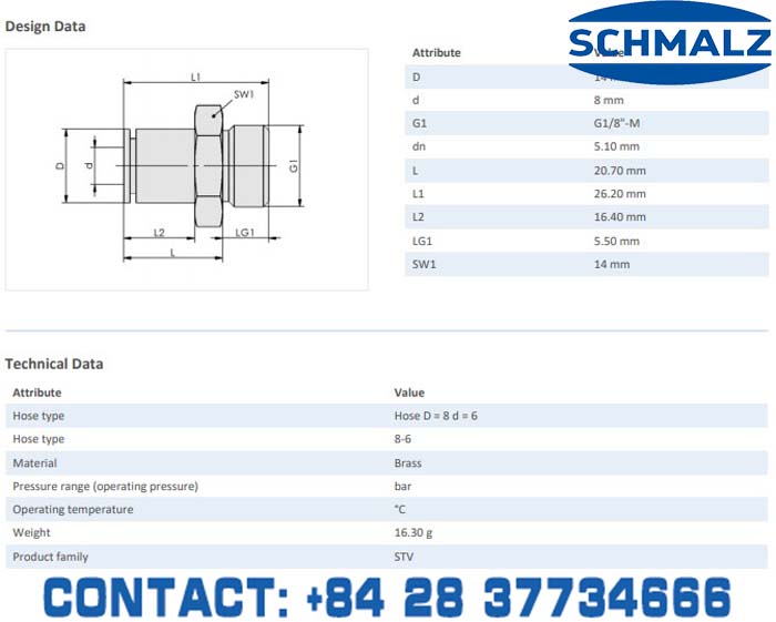 SUCTION CUP - 10.08.02.00206 - Phụ kiện thiết bị nâng hạ chân không, thiết bị nâng công nghiệp, Núm hút chân không - Schmalz