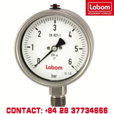 BOURDON TUBE PRESSURE GAUGE, stainless steelindustrial design - BA5220-B2090