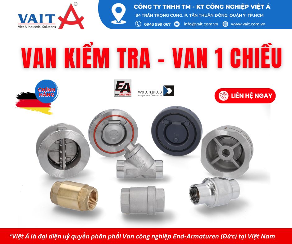 Van một chiều - Van kiểm tra - Check valve Chính hãng Đức